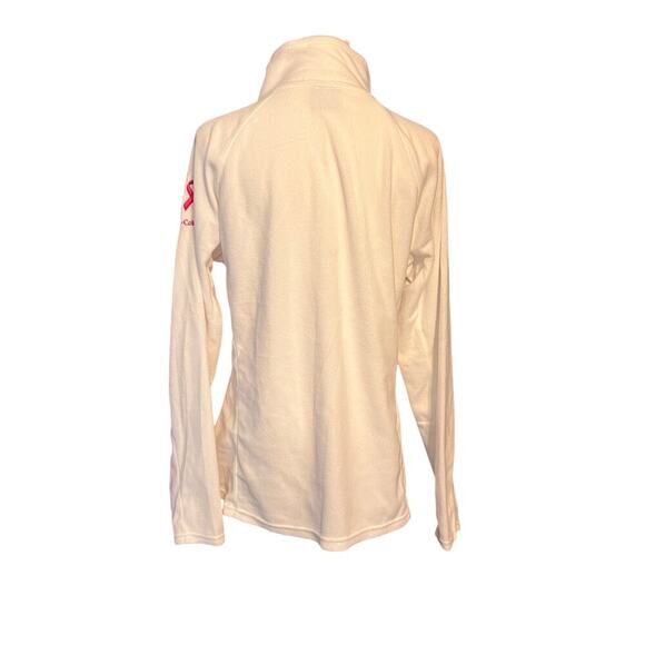 Columbia Women's 1/4 Zip Breast Cancer White Pullover.  NWT.  Size Large - Picture 2 of 7